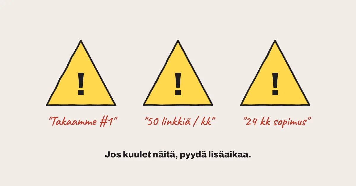 10 varoitusmerkkiä huonosta SEO-toimistosta